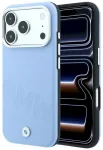 BMW Sign Inclined Deboss Letters MagSafe Case Aizsargapvalks priek&scaron; iPhone 18 Pro Max / 17 Pro Max / zils