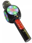 Goodbuy LED 360 karaoke microphone with speaker bluetooth | 5W | aux | voice modulator | USB | Micro SD black