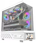 DarkFlash DS950V computer case with display (white) + 6 fans