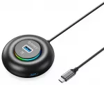 Orico YXR4-C3 &scaron;akotuvas USB-C į USB 3.0 | 3.5mm | juodas