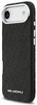 Karl Lagerfeld Grained PU Repeated Logo MagSafe Case Aizsargapvalks priek&scaron; iPhone Air / melns