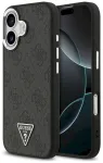 Case Guess 4G Triangle Logo MagSafe Aizsargapvalks priek&scaron; iPhone 17 / melns/sudraba
