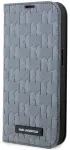 Karl Lagerfeld KLBKP14XSAKLHPG Saffiano Monogram Book Case Aizsargapvalks priek&scaron; iPhone 14 Pro Max 6.7" / sudraba