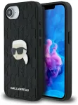 Karl Lagerfeld Monogram Karl Head Pin Case Aizsargapvalks priek&scaron; iPhone 16e / 17e / melns