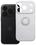 Case for iPhone 18 Pro / 17 Pro Silicone Ring silver