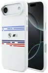 BMW M Silicon Horizontal Line MagSafe Case Aizsargapvalks priek&scaron; iPhone Air / balts