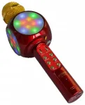 Goodbuy LED 360 karaoke microphone with speaker bluetooth | 5W | aux | voice modulator | USB | Micro SD red