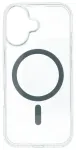 Drop Glue Colorful Ring telefono dėklas su stovu ir MagSafe palaikymu iPhone 17 pilkas