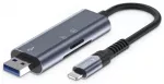 Tech-Protect UltraBoost SD|micro SD Card Reader with Lightning |USB-A Connector - Gray