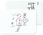 Double-sided personal whiteboard BI-OFFICE Schoolmate A4, frameless, with marker and eraser sponge