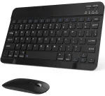 Riff EN / RU Layout 2in1 bezvadu Bluetooth RGB tastatūra un pele Black