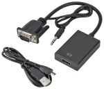 RoGer Signāla Pārveidotājs no VGA uz HDMI (+Audio)