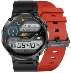 Smartwatch Gravity GT21-6 Viedpulkstenis ar sarkanu silikona siksniņu