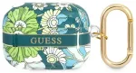 Guess GUAPHHFLN Aizsargapvalks priek&scaron; AirPods Pro Flower Strap Collection / zaļ&scaron;
