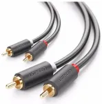 UGREEN UGR314BLK RCA (Cinch) x2 - RCA (Cinch) x2 kabelis 1,5m / melns