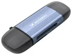 Wozinsky WCR-5G Memory Card Reader for SD and microSD USB-A 3.0 / USB-C 3.0 Aluminum - Gray