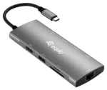 Equip Dock 9-1 USB-C->HDMI, GbE, 2xUSB-A3.2, USB-C3.2, + 0.25m dokstacija