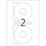 HERMA CD lipdukai A4 balti 116 mm popierius pakuotė 200 vnt.