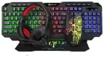 Set 4in1 Combo XTRIKE ME CMX-415 EN on-ear headphones + keyboard + mouse + mouse pad black/white