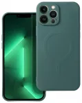 Silicone Mag Cover telefono dėklas su MagSafe palaikymu Samsung Galaxy A57 (A576) žalias