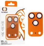 Tel Protect 95% AR+AF Full Metal kameros apsauginis stiklas telefonui iPhone 17 Pro oranžinis