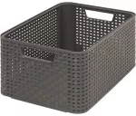 Dėžutė Style M 38,6x28,7x17cm tamsiai pilka
