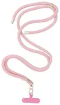 SWING (8mm) Phone lanyard, Phone pendant with adjustable length / cord length 165cm (max 82.5cm in the loop) / on the shoulder or neck - lite pink