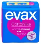 Evax Higieniniai paketai Cottonlike Normal Su sparneliais 16 Vnt.