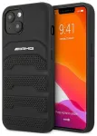 AMG AMHCP13SGSEBK Back Case Aizmugurējais Ādas Apvalks Telefonam Apple iPhone 13 Mini Melns
