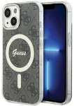 Guess GUHMP15MH4STW Hardcase IML 4G MagSafe Aizsargapvalks priek&scaron; iPhone 15 Plus/14 Plus 6.7" / brūns