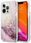 Guess GUHCP13XLG4GPI Hardcase 4G Big Liquid Glitter Aizsargapvalks priek&scaron; iPhone 13 Pro Max 6.7" / rozā