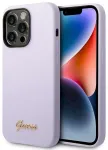 Guess GUHCP14XSLSMU Silicone Vintage Gold Logo Hardcase Aizsargapvalks priek&scaron; iPhone 14 Pro Max 6,7" / violets