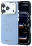 Guess Perforated 4G Gold Logo telefono dėklas su MagSafe palaikymu iPhone 18 Pro Max | iPhone 17 Pro Max mėlynas