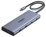 UGREEN 45380 Revodok Pro 10 10-in-1 Klēpjdatora dokstacija / HDMI x2 / USB Power Delivery 100W / pelēks