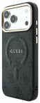 Guess PU Leather 4G Gold Frame Embossed MagSafe Case Aizsargapvalks priek&scaron; iPhone 18 Pro Max / melns