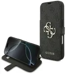 Guess Book 4G Metal Logo Case Aizsargapvalks priek&scaron; iPhone 18 Pro / iPhone 17 Pro / melns