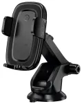 Borofone BH223 Follower gravitacinis automobilinis telefono laikiklis su prisiurbtuku 4.5&ndash;7.0" su 15W belaidžiu įkrovimu juodas