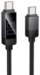 Cable USB C to USB C Hoco 3A 60W with Dpot Matrix LCD 1 m U154 black