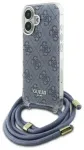 Guess GUHCP16SHC4SEB iPhone 16 6.1"       niebieski|blue hardcase Crossbody Cord 4G Print