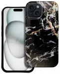 Forcell F-Protect Mirage phone case with MagSafe support for iPhone 15 Pro black multicolor