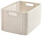 Dėžutė Style L 43,6x32,6x23cm kreminės spalvos