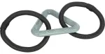Dog toy : Trixie CityStyle triangle with rope rings, TPR, 44 cm