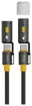 4smarts DigitCord duomenų perdavimo ir įkrovimo laidas | USB-C į USB-C | 240W | 1.5m | juodas