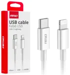 AMiO AMIO-03898 duomenų perdavimo ir įkrovimo laidas | USB-C į Lightning | 20W | 1m