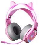 Aula S506 RGB laidinės žaidimų ausinės On-Ear USB 2.0 su mikrofonu, rožinės (S506)