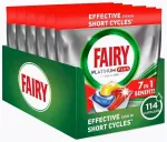 FAIRY Platinum Plus All In One Lemon Trauku Mazgājamās Ma&scaron;īnas Tablete 114 gab