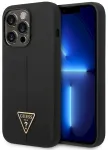 Guess GUHCP14XSLTGK Silicone Triangle Hardcase Aizsargapvalks priek&scaron; iPhone 14 Pro Max 6,7" / melns