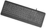 Gembird KB-UML-04-CYRL Plāna vadu tastatūra USB-A + USB-C / melna