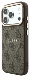 Guess PU Leather 4G Gold Frame Embossed MagSafe Case Aizsargapvalks priek&scaron; iPhone 18 Pro Max / brūns