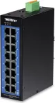 Switch TRENDnet TRENDnet 16 prievadų pramoninis Gigabit L2 valdomas DIN bėgelio jungiklis